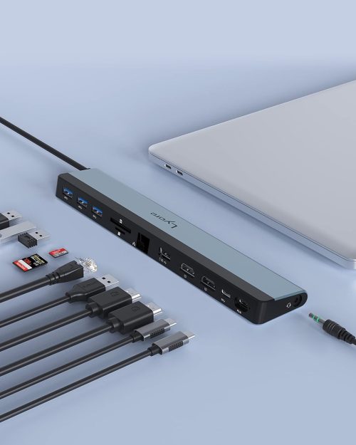 12-in-1 USB C Docking Station with Dual Monitor