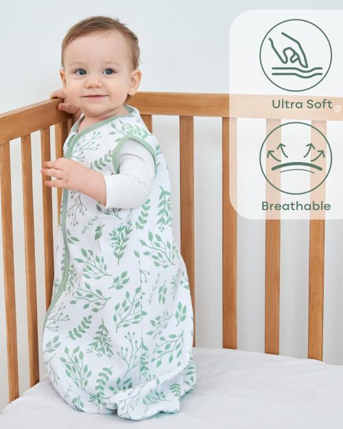 Yoofoss Baby Wearable Blanket 100% Cotton 2-Way Zipper TOG 0.5 Toddler Sleeping Sack