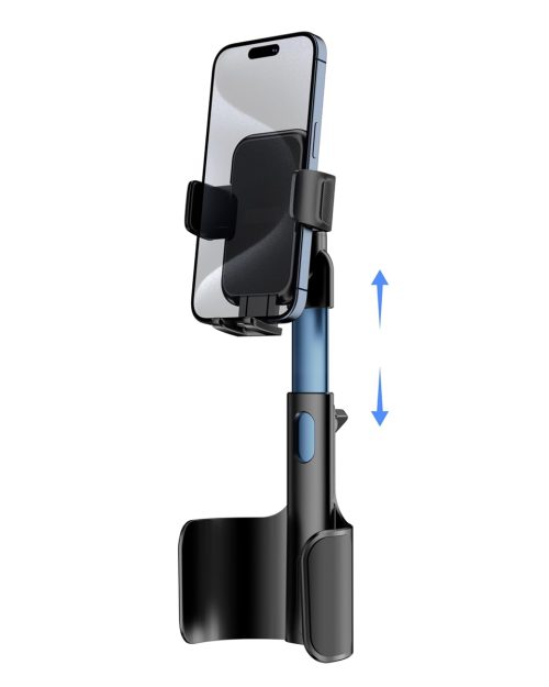 Cup Phone Holder Mount for Car: Upgrade Aluminum Adjustable Rod Cell Phone Cup Holder